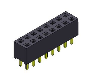 Weibliche reihen-Bad ART des Titel-Verbindungsstück-2.54mm Doppel- 2 *2 PIN To 2*40PIN H=5.65mm