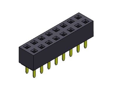 Weibliche reihen-Bad ART des Titel-Verbindungsstück-2.54mm Doppel- 2 *2 PIN To 2*40PIN H=5.00mm
