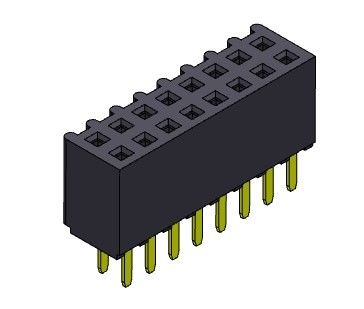 Weibliche reihen-Bad ART des Titel-Verbindungsstück-2.54mm Doppel- 2 *2 PIN To 2*40PIN H=8.50mm