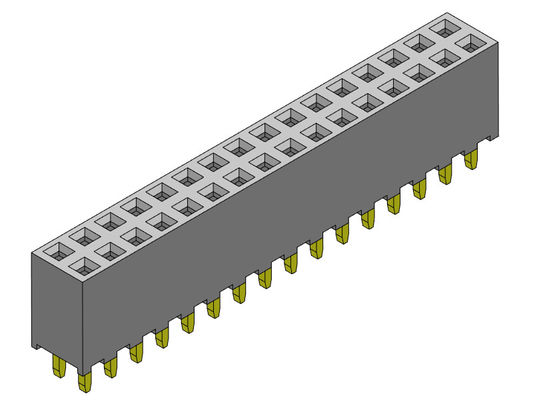 Weibliche reihen-Bad ART des Titel-Verbindungsstück-2.00mm Doppel- 2 *2 PIN To 2*40PIN H=6.35mm