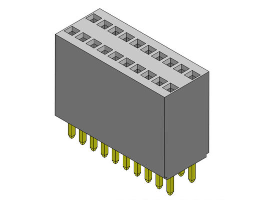 Weibliche Doppelreihen-gerade Art des Titel-Verbindungsstück-1.27mm - 2 *2 PIN To 2*35PIN H=8.50mm