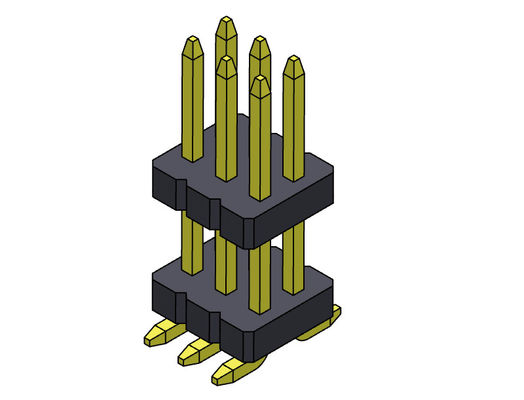 Doppelreihen-Stapel Pin Header Connectors 1.27mm Serise gerade SMT-Art mit Klammern 2*3 PIN To 2*40PIN SQ0.40mm