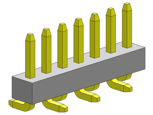 1.00mm einzelner Typ 1 *2 PIN To 1*40PIN Reihen-Pin Female Header Connectors SMT