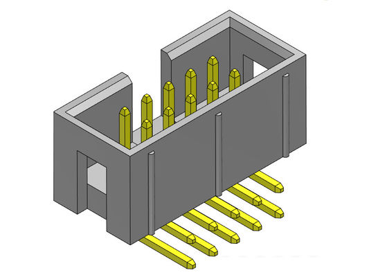 Verdoppeln Reihe 2,54 der Kasten-Titel-rechtwinkligen Millimeter Art-- 2 *3-2*32 Pin Nylot 6T 3AMP