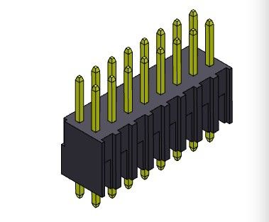 REIHE Pin Header Connectors 2.54mm Doppelbad-ART - 2 *2 PIN To 2*40PIN H=7.40MM