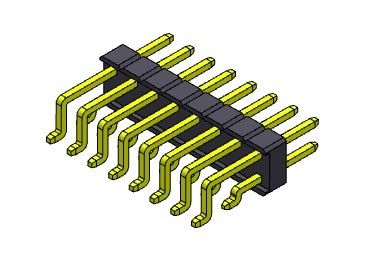 Reihe Pin Header Connectors 2.54mm einzelne SMT-ART - 2 *2 PIN To 2*40PIN H=2.54MM