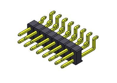 Reihe Pin Header Connectors 2.54mm einzelne SMT-ART - 2 *2 PIN To 2*40PIN H=2.54MM