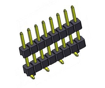 REIHEN Pin Header Connectors 2.54mm Doppelsmt-ART mit Klammern 1*2 PIN To 1*40PIN H=2.54MM