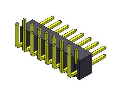Einzelne Reihe Pin Header Connectors 2.54mm VORMONTIERTE ART - 2 *2 PIN To 2*40PIN H=4.30MM