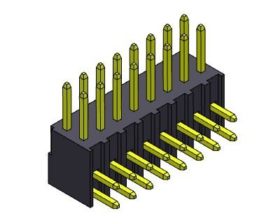 2.54mm einzelne Reihe VORMONTIERTE ART Pin Header Connector 2*2 PIN To 2*40PIN H=7.40MM
