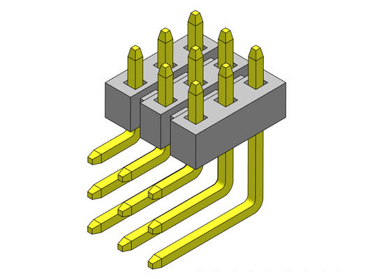 Dreifache Reihe Pin Header Connectors 2.00mm rechtwinklige ART 3*2 PIN To 3*40PIN H=2.00MM