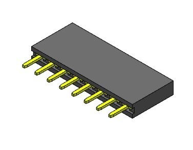 2.54mm einzelnes Reihen-Bad-weibliche Titel-Verbindungsstücke 1*2 PIN To 1*40PIN H=8.50mm