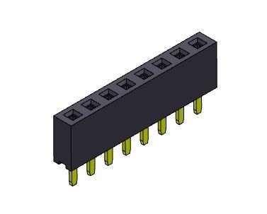 2.54mm PWB-Titel-Verbindungsstück-einzelne Reihen-Bad-Art Verbindungsstück 1*2 PIN To 1*40PIN