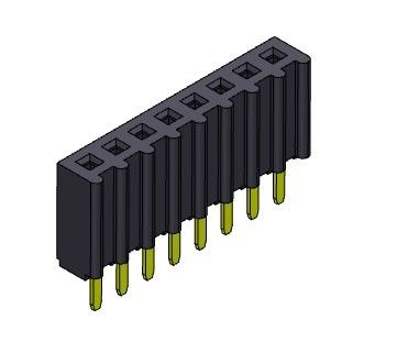 Weiblicher Reihen-Bad TYP 1 *2 PIN To 1*40PIN H=8.50mm des Titel-Verbindungsstück-2.54mm einzelner