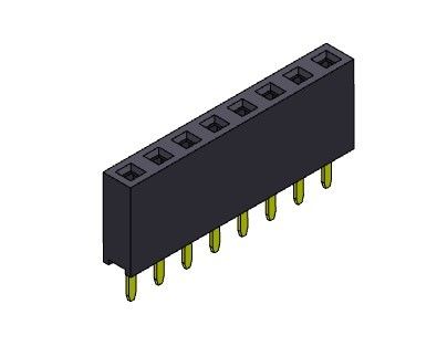 Weiblicher Reihen-Bad TYP 1 *2 PIN To 1*40PIN H=7.10mm des Titel-Verbindungsstück-2.54mm einzelner