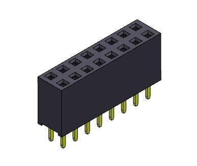 Weibliche reihen-Bad ART des Titel-Verbindungsstück-2.54mm Doppel- 2 *2 PIN To 2*40PIN H=8.50mm