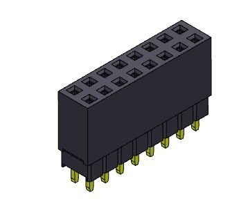 Weibliche Doppelreihe des Titel-Verbindungsstück-2.54mm erhöhte Einpreßart - 2 *2 PIN To 2*40PIN