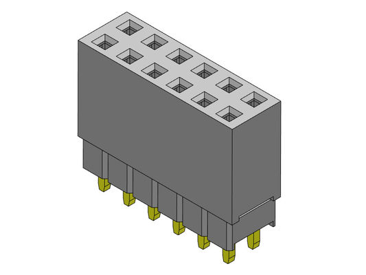 Weibliche Doppelreihe des Titel-Verbindungsstück-2.54mm erhöhte Einpreßart - 2 *2 PIN To 2*40PIN