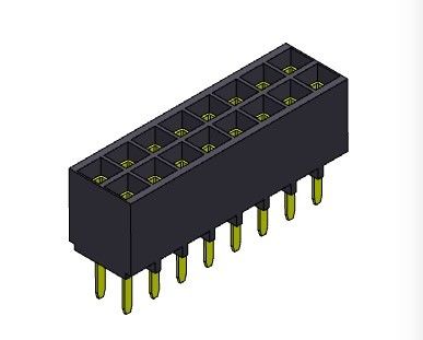 Weibliche reihen-Bad ART des Titel-Verbindungsstück-2.54mm Doppel- 2 Unterseiten-Eintritt *2 PIN To 2*40PIN H=6.80mm