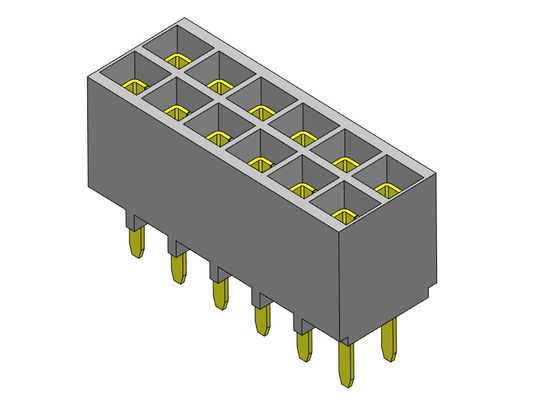 Weibliche reihen-Bad ART des Titel-Verbindungsstück-2.54mm Doppel- 2 Unterseiten-Eintritt *2 PIN To 2*40PIN H=6.80mm
