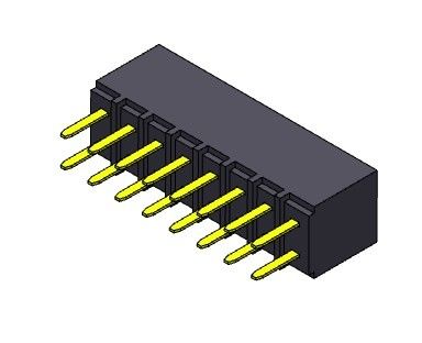 Weibliche reihen-Bad ART des Titel-Verbindungsstück-2.54mm Doppel- 2 Unterseiten-Eintritt *2 PIN To 2*40PIN H=6.80mm