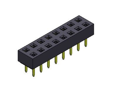 Weibliche reihen-Bad ART des Titel-Verbindungsstück-2.54mm Doppel- 2 *2 PIN To 2*40PIN H=3.50mm