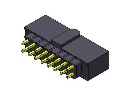2*2 PIN To 2*40 PIN Female Header 2,54-Millimeter-Doppelreihe erhöhte Einpress-ART