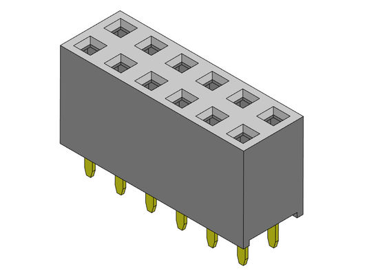 Weibliche reihen-Bad ART des Titel-Verbindungsstück-2.54mm Doppel- 2 *2 PIN To 2*40PIN H=7.10mm