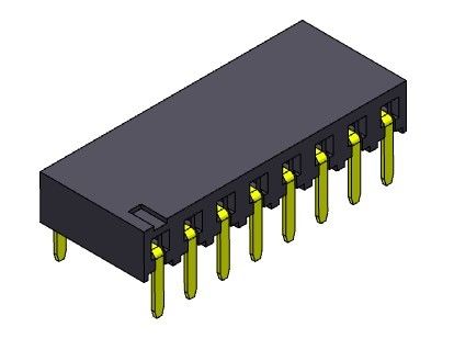 2.54mm einzelner Reihen-Eintritts-Bad-Verbindungsstück-Typ 1 *2 PIN To 1*40PIN H=3.40mm