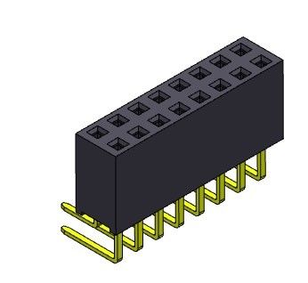 VORMONTIERTES Bad SCHREIBEN 2,54 Millimeter-Neigung weiblichen Titel 1*2 PIN To 1*40PIN H=8.50mm