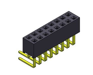 2.54mm Doppelreihen-VORMONTIERTES Bad SCHREIBEN PWB-Titel-Verbindungsstück 2*2 PIN To 2*40PIN