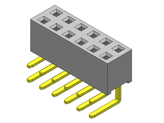 2.54mm Doppelreihen-VORMONTIERTES Bad SCHREIBEN PWB-Titel-Verbindungsstück 2*2 PIN To 2*40PIN
