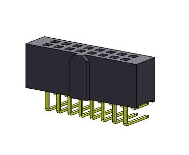 Doppelreihe VORMONTIERTE ART weibliches Pin Connector 2,54 Millimeter 2*2 PIN To 2*40PIN H=8.50mm