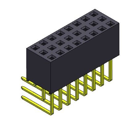 Weibliche dreifache Reihen-VORMONTIERTE Bad ART 3*3 PIN To 3*40PIN des PWB-Titel-Verbindungsstück-2.54mm