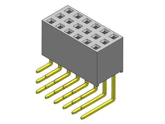 Weibliche dreifache Reihen-VORMONTIERTE Bad ART 3*3 PIN To 3*40PIN des PWB-Titel-Verbindungsstück-2.54mm