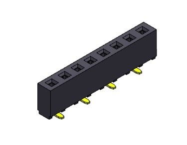 Weiblicher Reihe SMT-TYP 1 *2 PIN To 1*40PIN H=5.00mm des Titel-Verbindungsstück-2.54mm einzelner