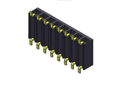 Weiblicher Reihen-Eintritt SMT-TYP 1 *2 PIN To 1*40PIN H=3.40mm des Titel-Verbindungsstück-2.54mm einzelner