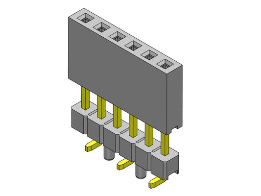 Weibliche einzelne Reihe des Titel-Verbindungsstück-2.54mm erhöhte Einpress-SMT-Typ 1 *2 PIN To 1*40PIN