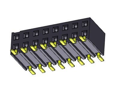 2.54mm PWB-Titel-Verbindungsstück-Doppelreihen-Eintritts-Oberflächenberg-Verbindungsstück 2*2 PIN To 2*40PIN