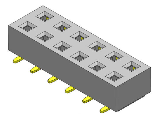 Weibliche reihe SMT-ART des Titel-Verbindungsstück-2.54mm Doppel- 2 *2 PIN To 2*40PIN H=3.50mm
