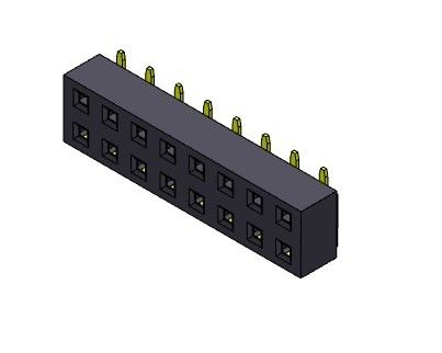 Weibliche reihe SMT-ART des Titel-Verbindungsstück-2.54mm Doppel- 2 *2 PIN To 2*40PIN H=3.50mm