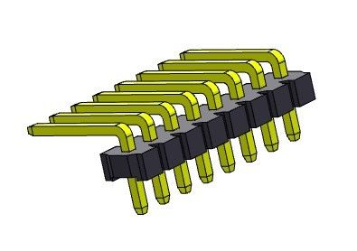 Einzelne Reihe Pin Header Connectors 3.96mm VORMONTIERTER TYP 1 *2 PIN To 1*24PIN H=3.18MM