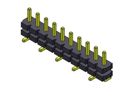Einzelner Reihen-Stapel Pin Header Connectors 5.08mm gerader SMT-TYP 1 *2 PIN To 1*20PIN