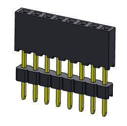 Weibliche einzelne Reihen-erhöhter Typ 1 *2 PIN To 1*40PIN des Titel-Verbindungsstück-2.00mm