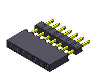 Weibliche einzelne Reihen-erhöhter Typ 1 *2 PIN To 1*40PIN des Titel-Verbindungsstück-2.00mm