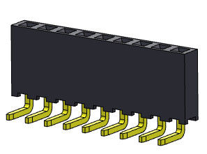 Weibliche einzelne Reihen-VORMONTIERTER Bad TYP 1 *2 PIN To 1*40PIN H=6.35mm des Titel-Verbindungsstück-2.00mm