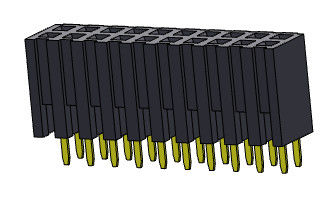 Weibliche reihen-Bad ART des Titel-Verbindungsstück-2.00mm Doppel- 2 *2 PIN To 2*40PIN H=7.20mm