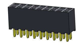 Weibliche reihen-Bad ART des Titel-Verbindungsstück-2.00mm Doppel- 2 *2 PIN To 2*40PIN H=6.35mm