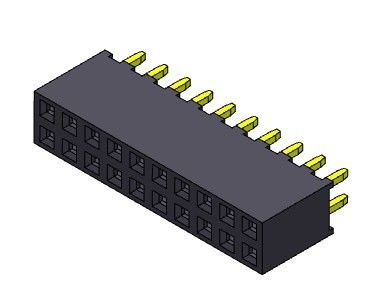 Weibliche reihen-Bad ART des Titel-Verbindungsstück-2.00mm Doppel- 2 *2 PIN To 2*40PIN H=6.35mm