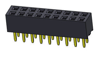 Weibliche reihen-Bad ART des Titel-Verbindungsstück-2.00mm Doppel- 2 *2 PIN To 2*40PIN H=4.30mm